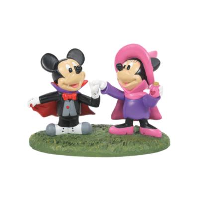 Enesco Disney Village Mickey and Minnie Costume Fun Figurine