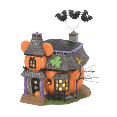 Enesco Disney Village Mickey Mouse's Pumpkin Manor Light-Up Figurine