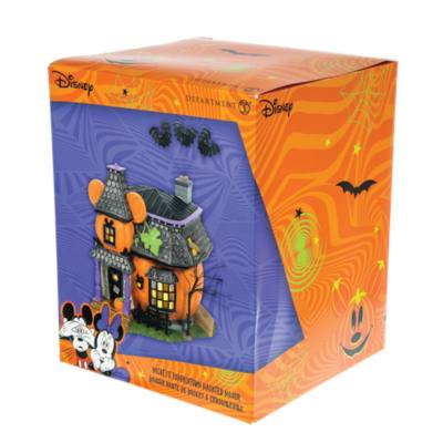 Enesco Disney Village Mickey Mouse's Pumpkin Manor Light-Up Figurine
