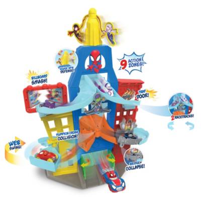 Jazwares Marvel Spidey and His Amazing Friends Amazing Metals City Track Set - 24-Inch Dual Track Playset