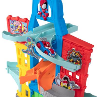 Jazwares Marvel Spidey and His Amazing Friends Amazing Metals City Track Set - 24-Inch Dual Track Playset