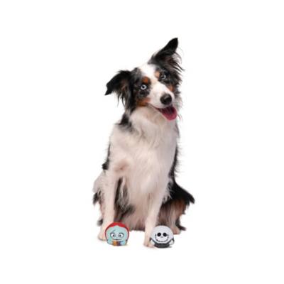 Jazwares Jack and Sally Squeaky Soft Toy Set For Dogs, Tim Burton's The Nightmare Before Christmas