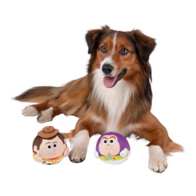 Jazwares Buzz and Woody Squeaky Soft Toy Set For Dogs, Toy Story