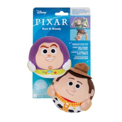 Jazwares Buzz and Woody Squeaky Soft Toy Set For Dogs, Toy Story