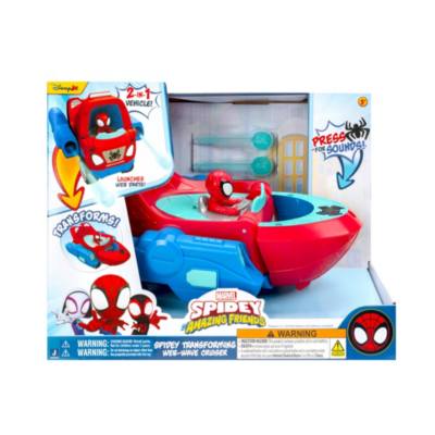 Jazwares Spidey and His Amazing Friends Spidey Transforming Web-Wave Cruiser