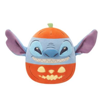 Jazwares Stitch in Pumpkin Squishmallows Medium Soft Toy, Lilo & Stitch - 20.5cm