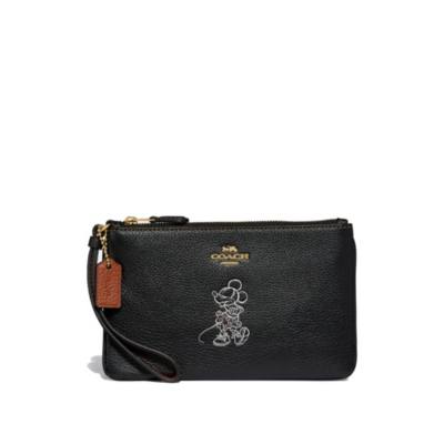 Coach Pochette &agrave; motif Minnie noire