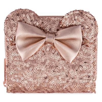 Loungefly Minnie Mouse Rose Gold Sequin Wallet