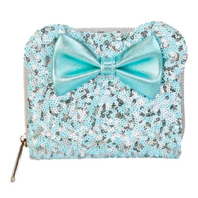 Loungefly Minnie Mouse Aqua Arendelle Sequin Wallet