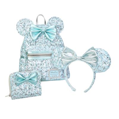 Loungefly Minnie Mouse Aqua Arendelle Sequin Wallet