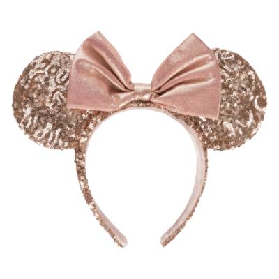 Disneyland Paris Minnie Mouse Rose Gold Sequined Ear Headband