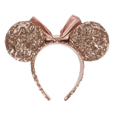 Disneyland Paris Minnie Mouse Rose Gold Sequined Ear Headband