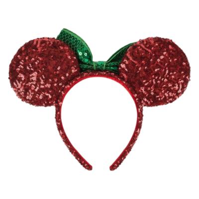 Disneyland Paris Sequined Minnie Mouse Christmas Ear Headband