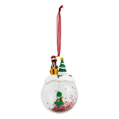 Disneyland Paris Chip & Dale Glass Christmas Bauble