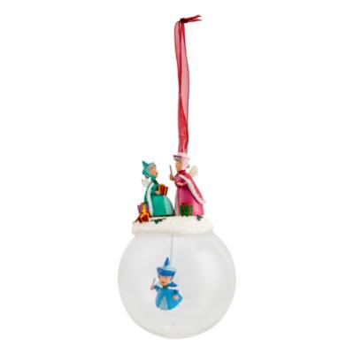 Disneyland Paris 3 Fairies Glass Christmas Bauble