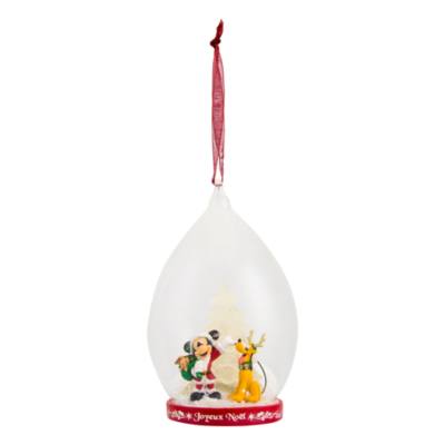 Disneyland Paris Mickey & Pluto Light Up Tree Christmas Bauble