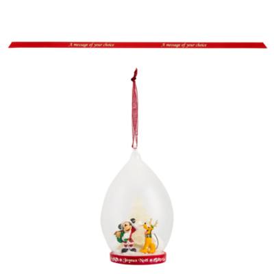 Disneyland Paris Mickey & Pluto Light Up Tree Christmas Bauble