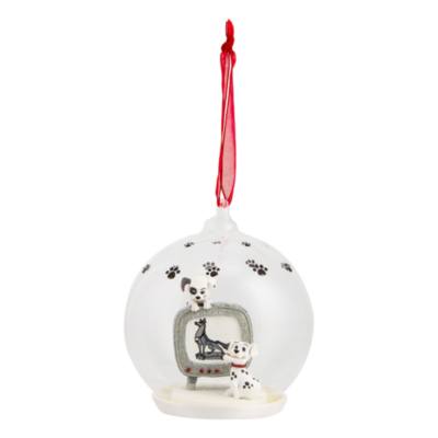 Disneyland Paris 101 Dalmatians Glass Globe Hanging Ornament