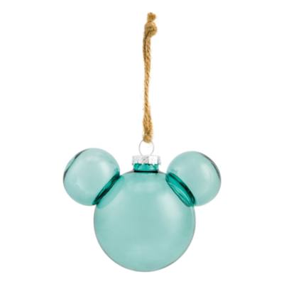 Disneyland Paris Mickey Mouse Icon Glass Bauble - Foret Verte Translucent
