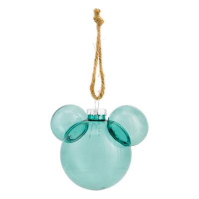 Disneyland Paris Mickey Mouse Icon Glass Bauble - Foret Verte Translucent