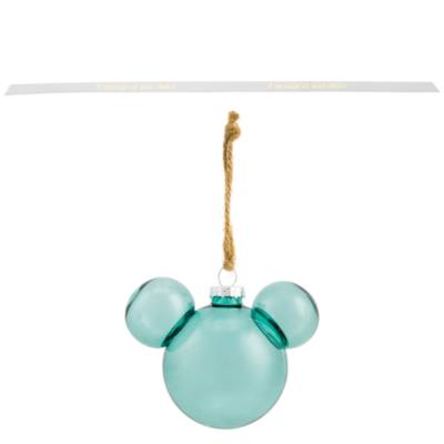 Disneyland Paris Mickey Mouse Icon Glass Bauble - Foret Verte Translucent