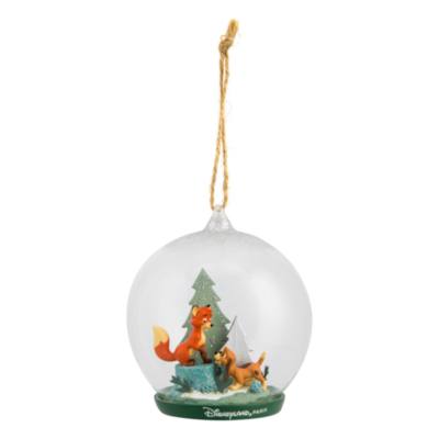Disneyland Paris Fox and Hound Glass Globe Bauble