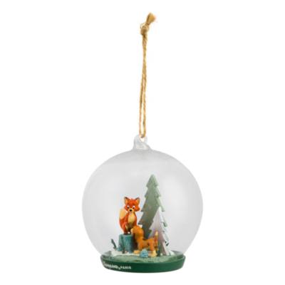 Disneyland Paris Fox and Hound Glass Globe Bauble
