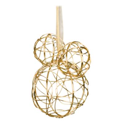 Disneyland Paris Mickey Mouse Golden Metal Hanging Ornament