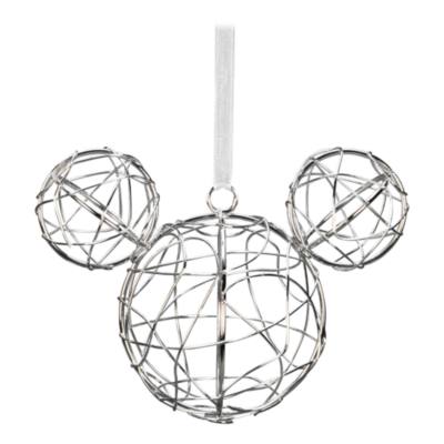 Disneyland Paris Mickey Mouse Silver Metal Hanging Ornament