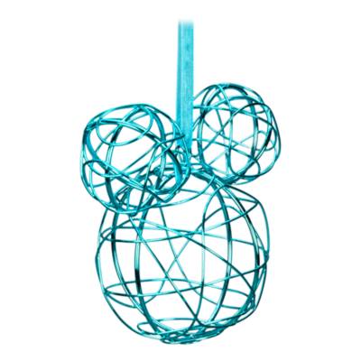 Disneyland Paris Mickey Mouse Blue Metal Hanging Ornament