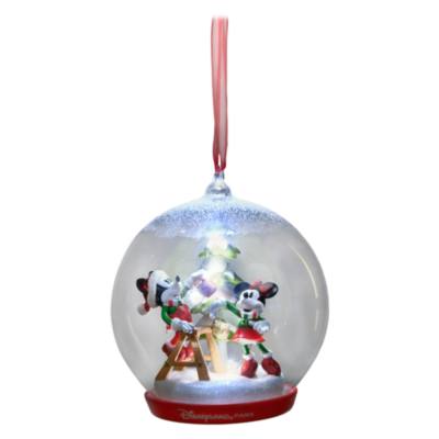 Disneyland Paris Mickey & Minnie Light Up Tree Hanging Ornament