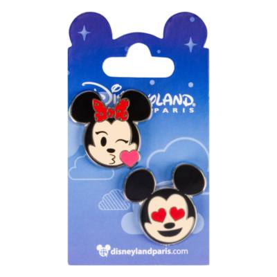 Disneyland Paris Mickey And Minnie Mouse Emoji Pins