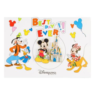 Disneyland Paris Mickey Mouse Best Day Ever Postcard Pin