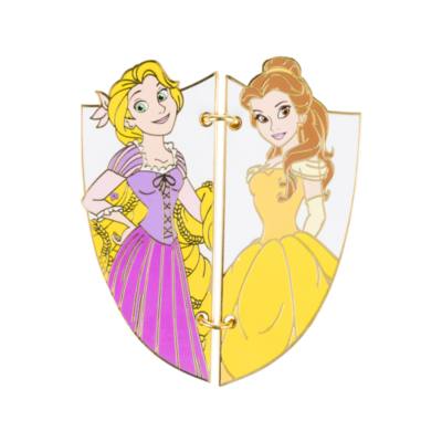 Disneyland Paris Rapunzel And Belle Postcard Pin
