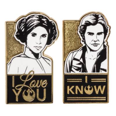 Disneyland Paris Star Wars Han and Leia Set of Pins