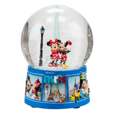 Disneyland Paris Mickey and Minnie Mouse Souvenir Snow Globe