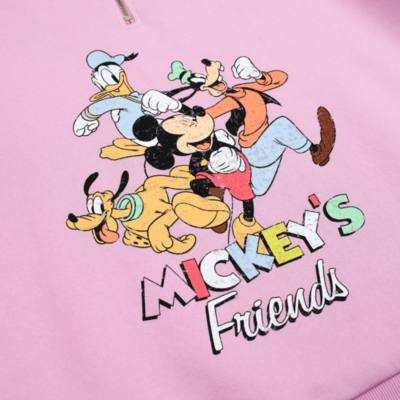 Disney Store Mickey and Friends Zip Neck Sweatshirt For Adults