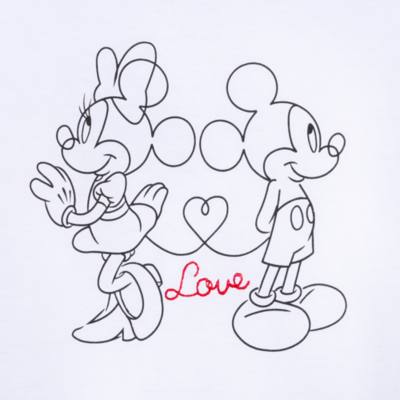 Disney Store T-Shirt Mickey et Minnie amoureux pour femmes