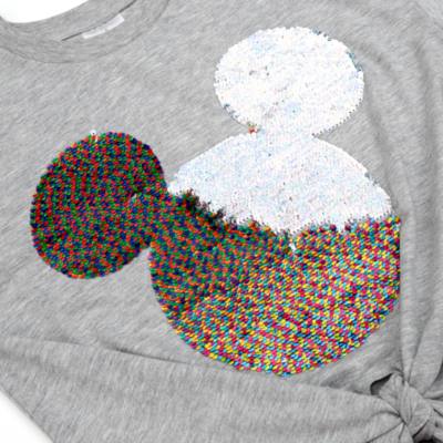 Disney Store Mickey Mouse Reversible Sequin Ladies' T-Shirt