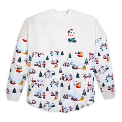 Disney Parks Mickey Mouse Festive White Spirit Jersey For Adults