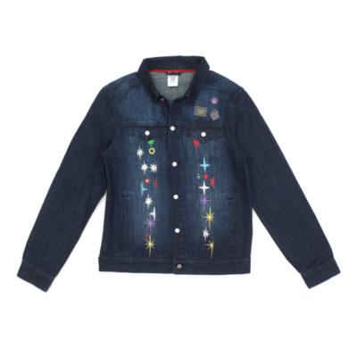 Disney Store Mickey Mouse Main Street Electrical Parade 50th Anniversary Denim Jacket For Adults