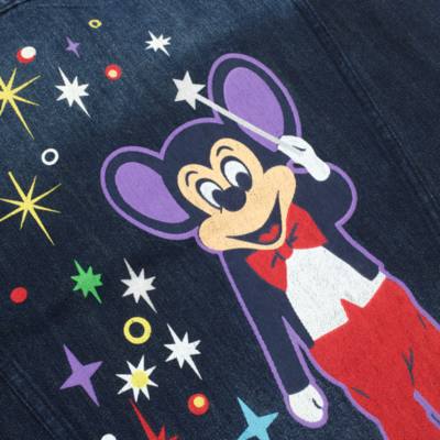 Disney Store Mickey Mouse Main Street Electrical Parade 50th Anniversary Denim Jacket For Adults