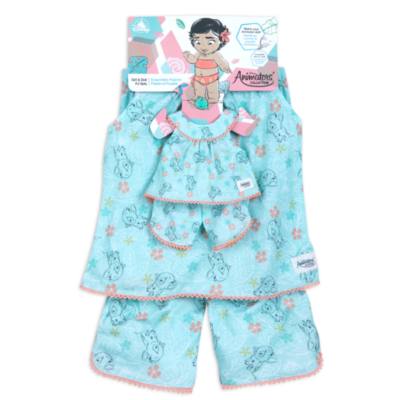 Disney Store Disney Animators' Collection Moana Pyjama Sets For Kids And Doll