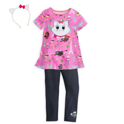 Disney Store Marie Furrytale Friends Dress and Leggings Set