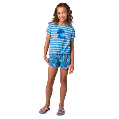 Conjunto infantil camiseta y pantalones cortos Stitch