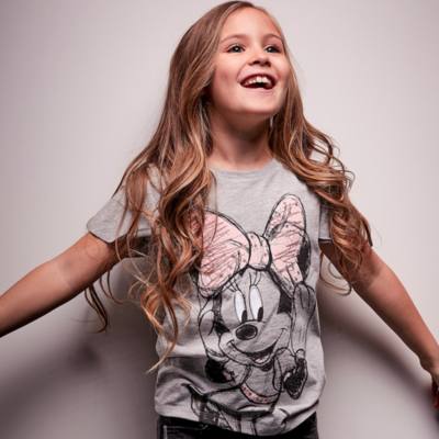Disney Store Minnie Mouse Grey T-Shirt For Kids