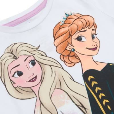 Frozen – Die Eiskönigin T-Shirt Für Mädchen Mit Anna & Elsa – Aus 100% Baumwolle