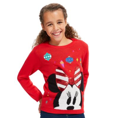 Disney Store Minnie Mouse Share the Magic Christmas Jumper For Kids