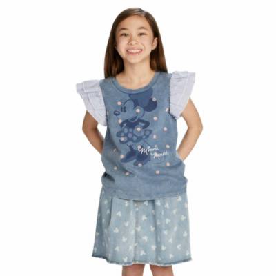 Disney Store Minnie Mouse Denim Skirt For Kids