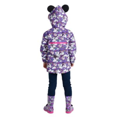 Disney Store Minnie Mouse Unicorn Packable Raincoat For Kids